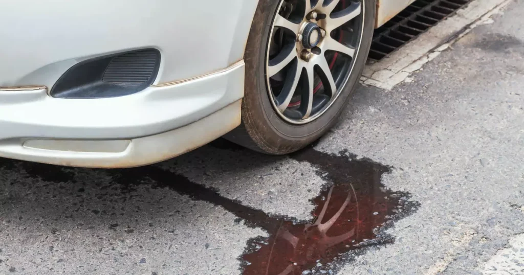 clear fluid leaking from car