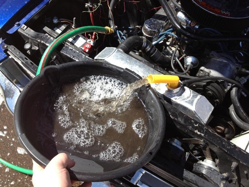 Remove the old coolant