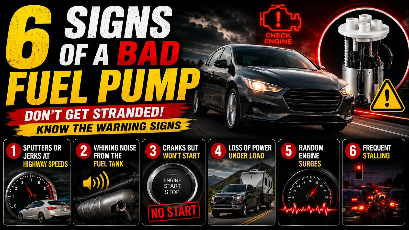 signs of bad fuel pump