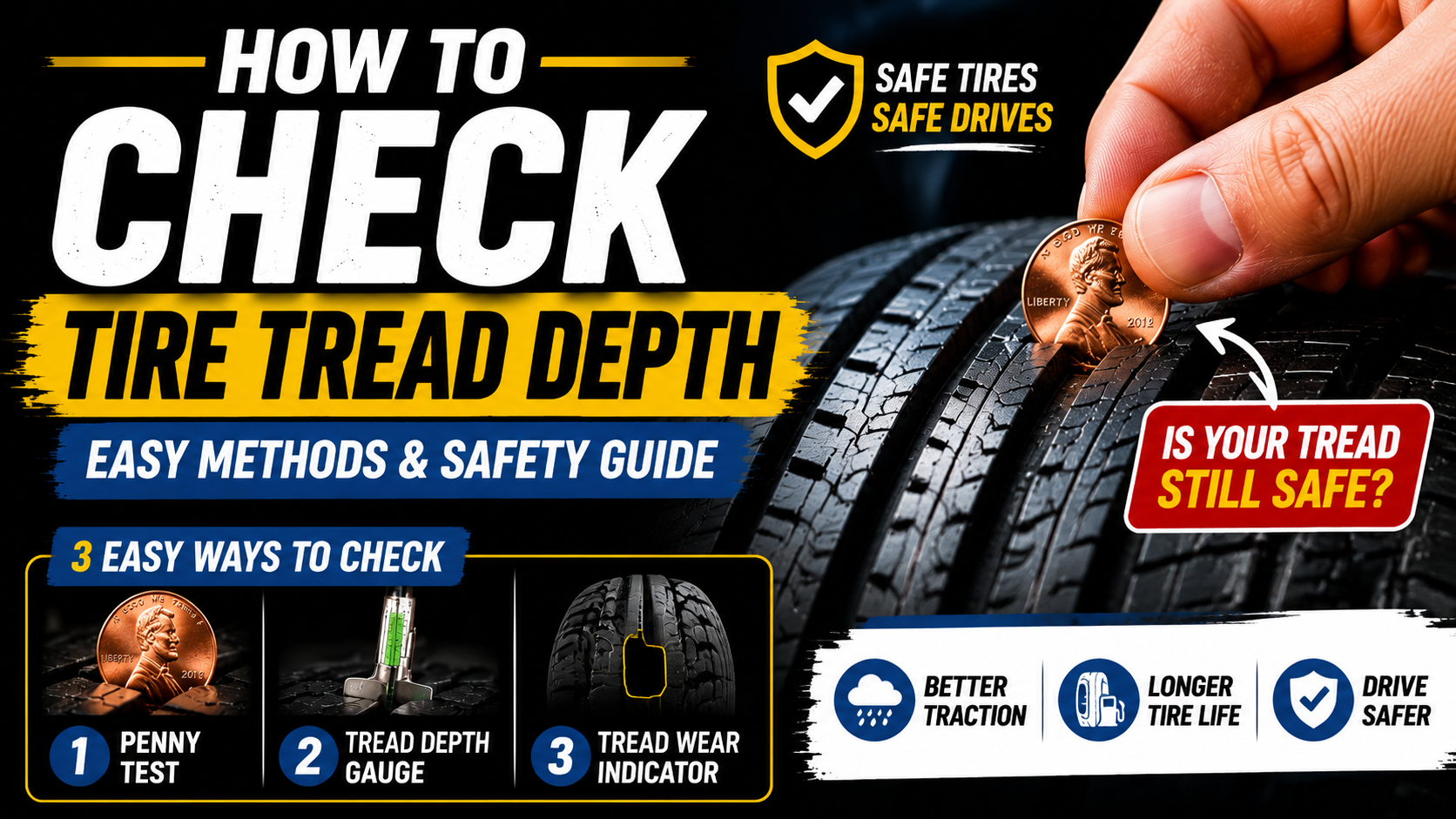 how to check tire tread