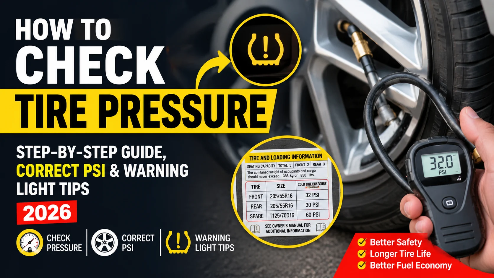how to check tire pressure