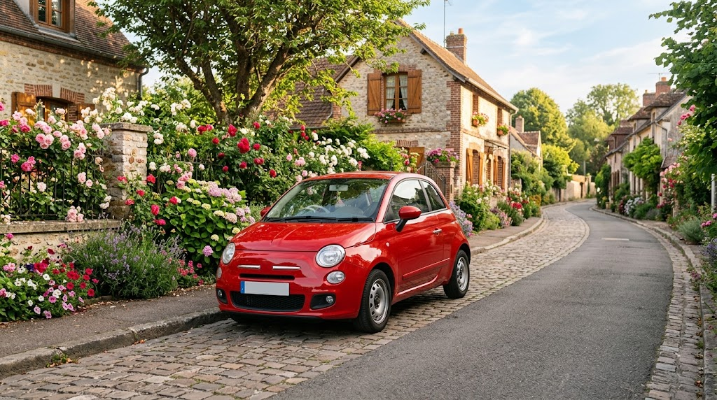Cute glossy red hatchback for cute red car names