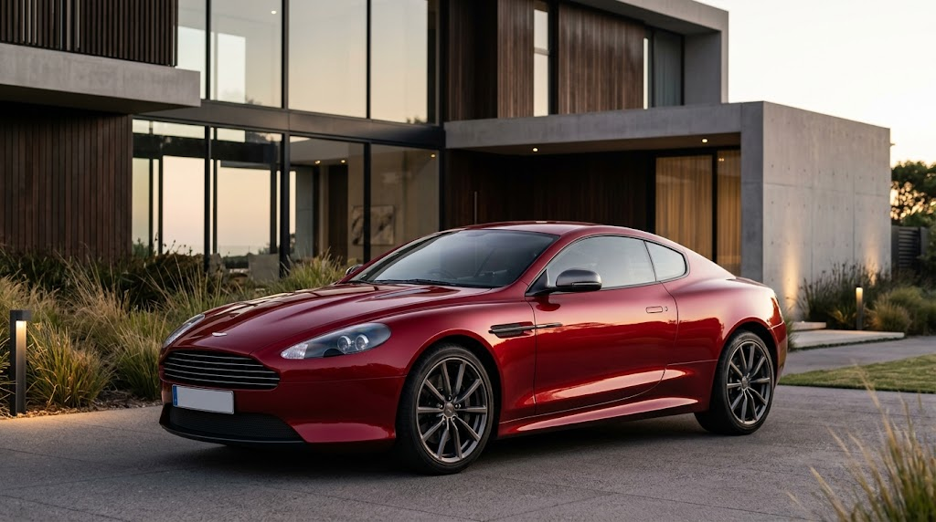Elegant ruby red luxury coupe for female red car names