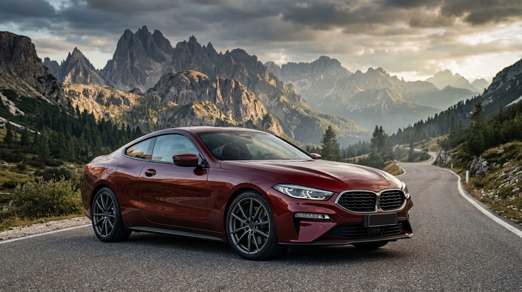 Dark crimson grand touring car for male red car names