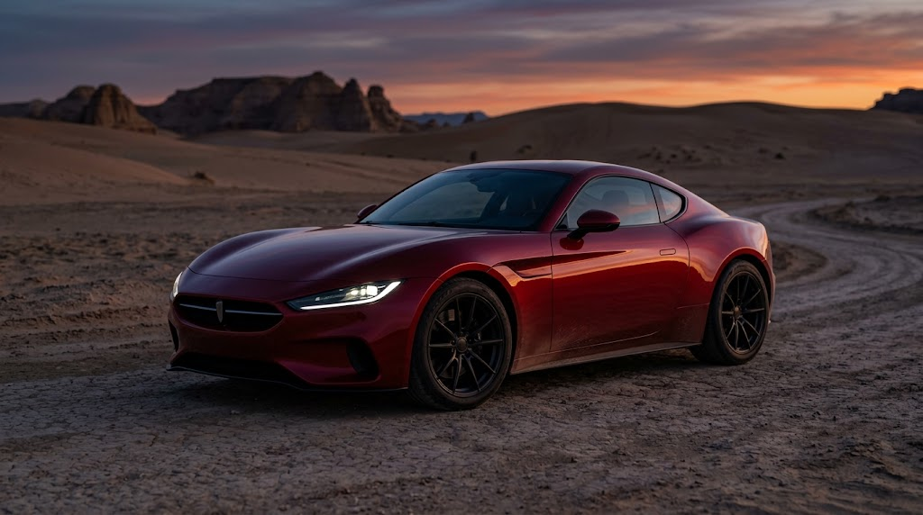 Distinctive crimson sports car for unique and unusual red car names
