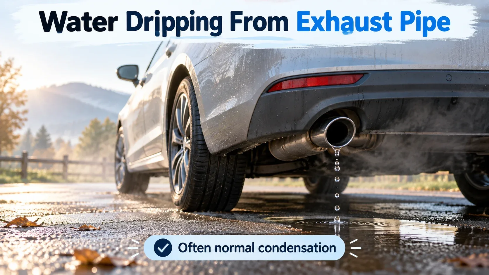 Water dripping from exhaust pipe