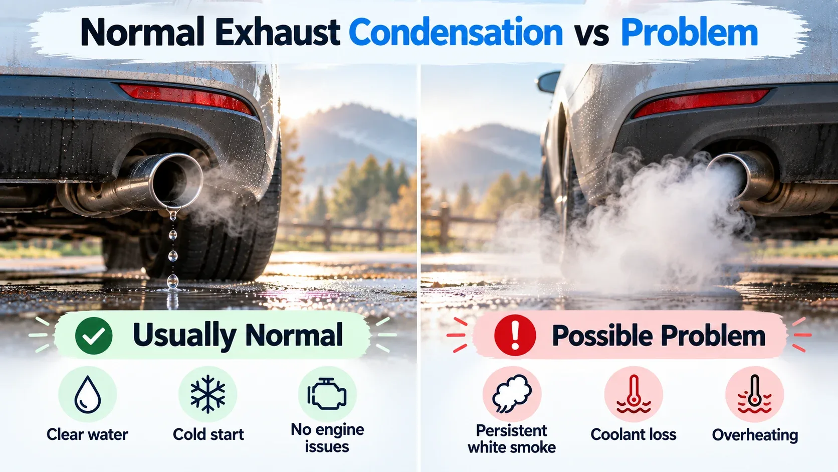 Exhaust warning signs