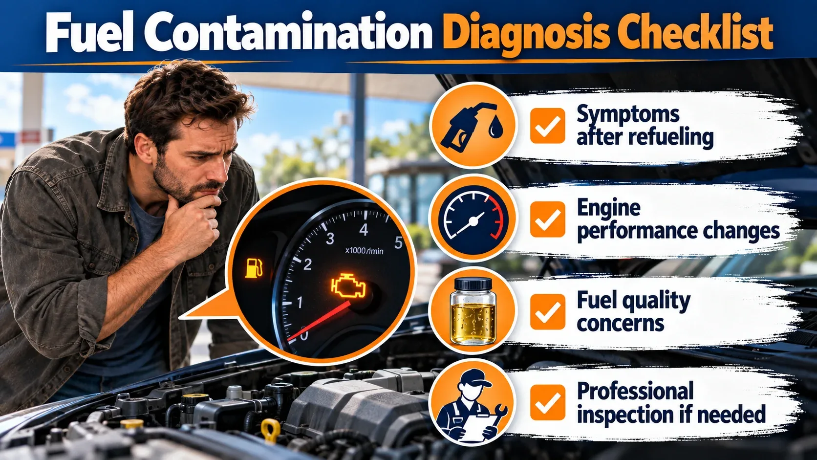 Removing water from fuel tank