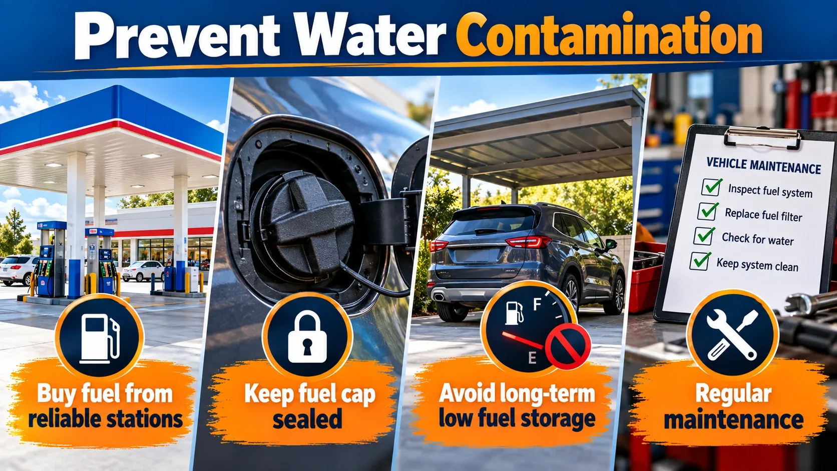 Common water in gas tank mistakes