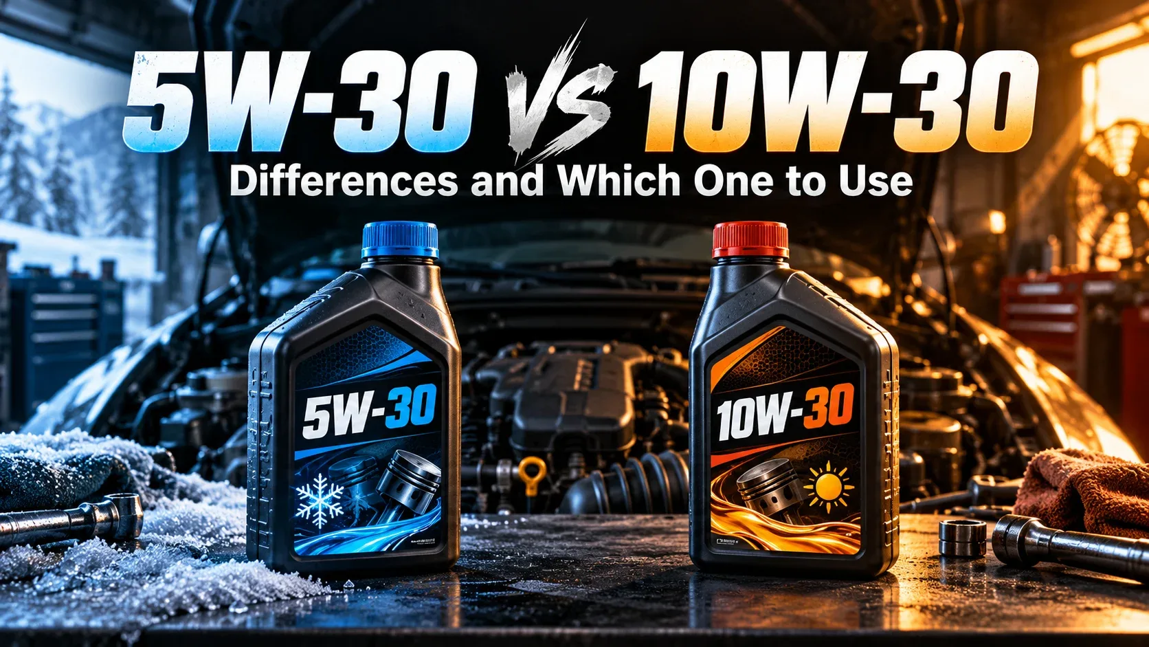 5W-30 vs 10W-30 motor oil comparison