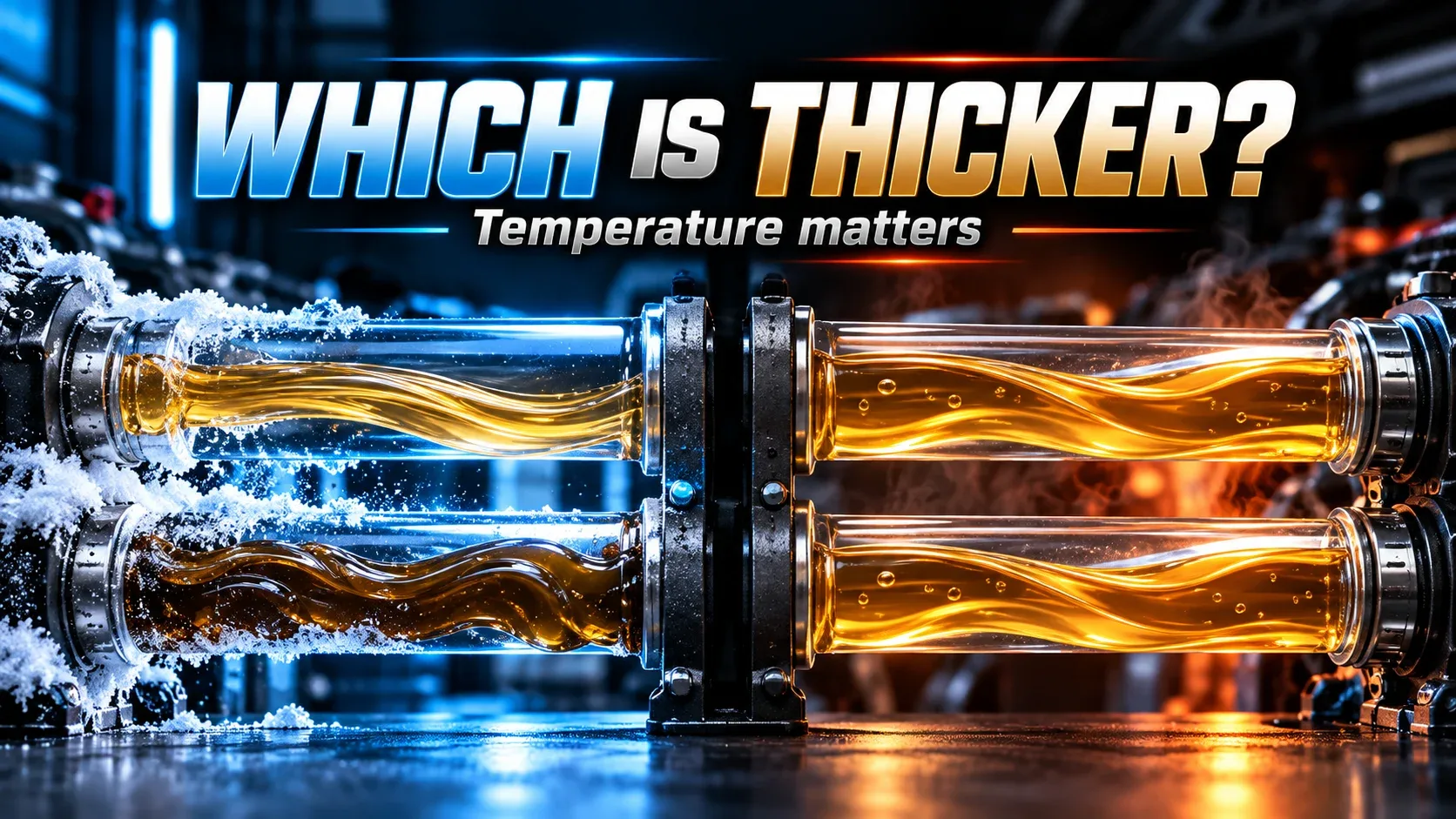 Which is thicker 0W-20 or 5W-20 at different temperatures