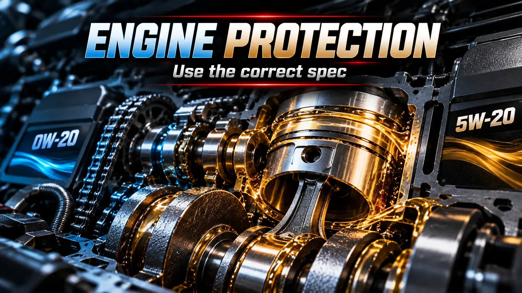 Engine protection with correct 0W-20 or 5W-20 oil specification