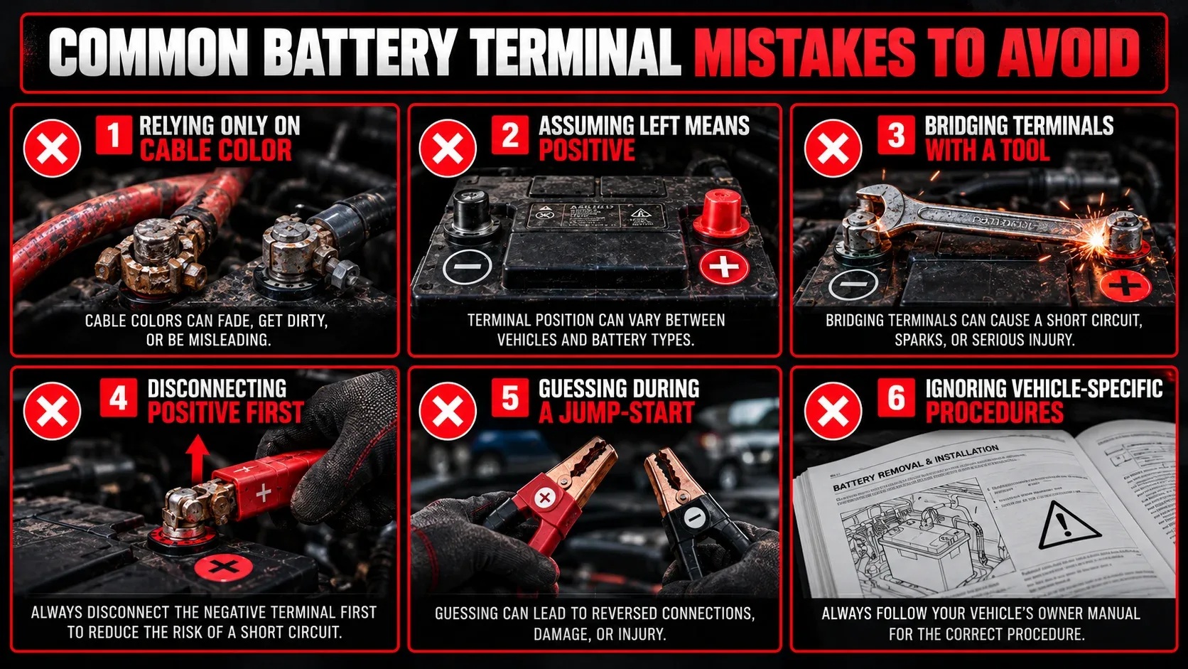 Common car battery terminal mistakes to avoid