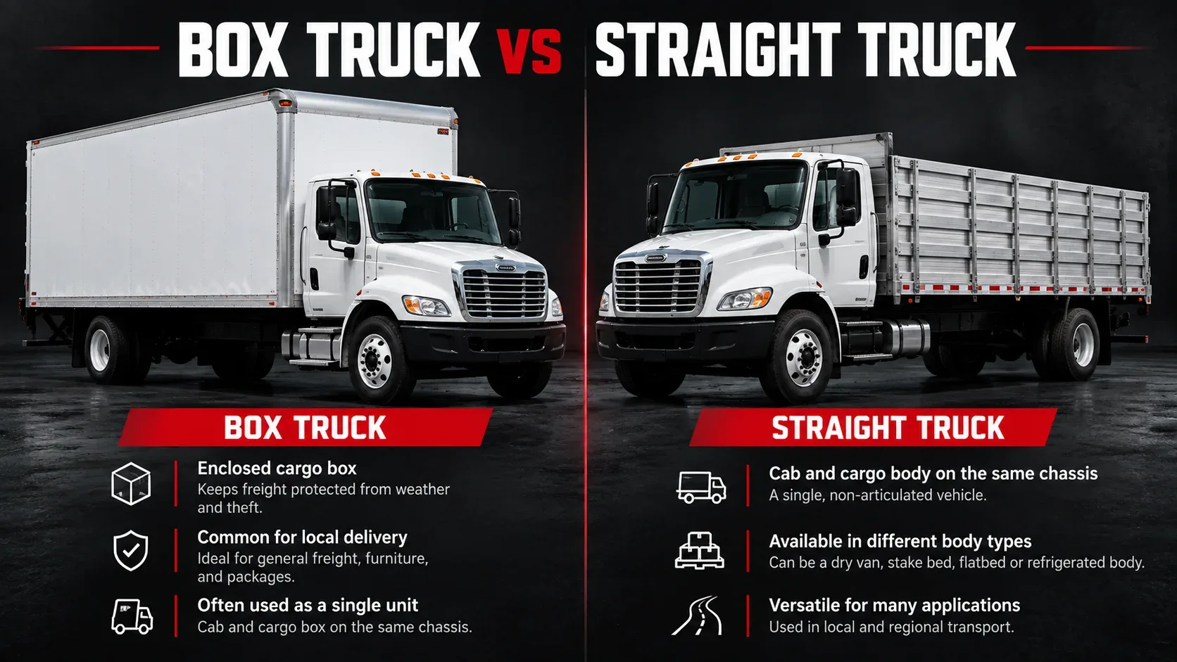 Box truck versus straight truck comparison