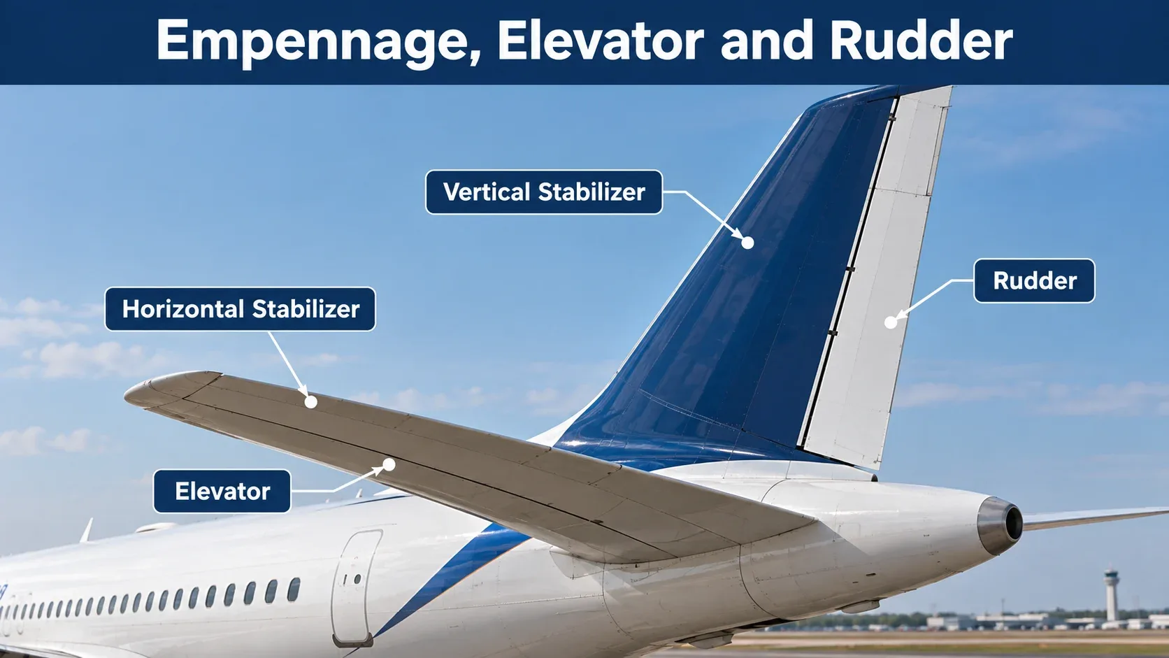 Airplane elevator control surface