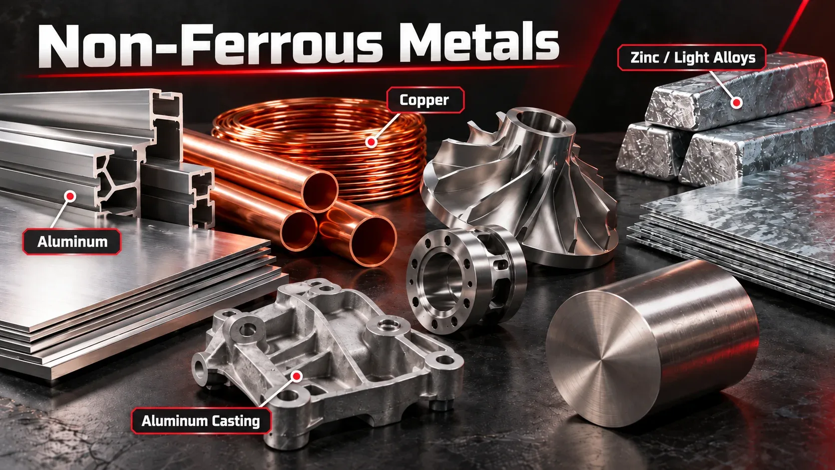 Non-ferrous metals including aluminum, copper and zinc alloys