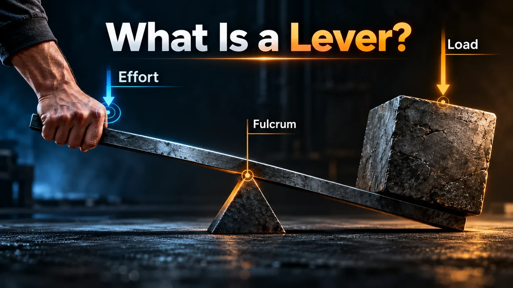 What is a lever diagram showing effort, fulcrum and load