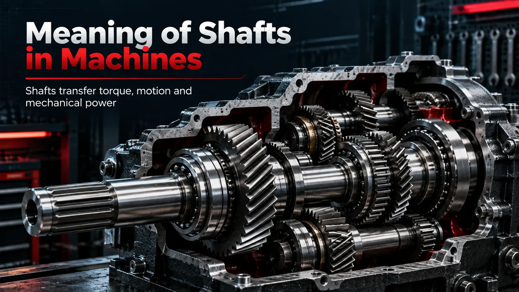 Meaning of shafts in machines and power transmission