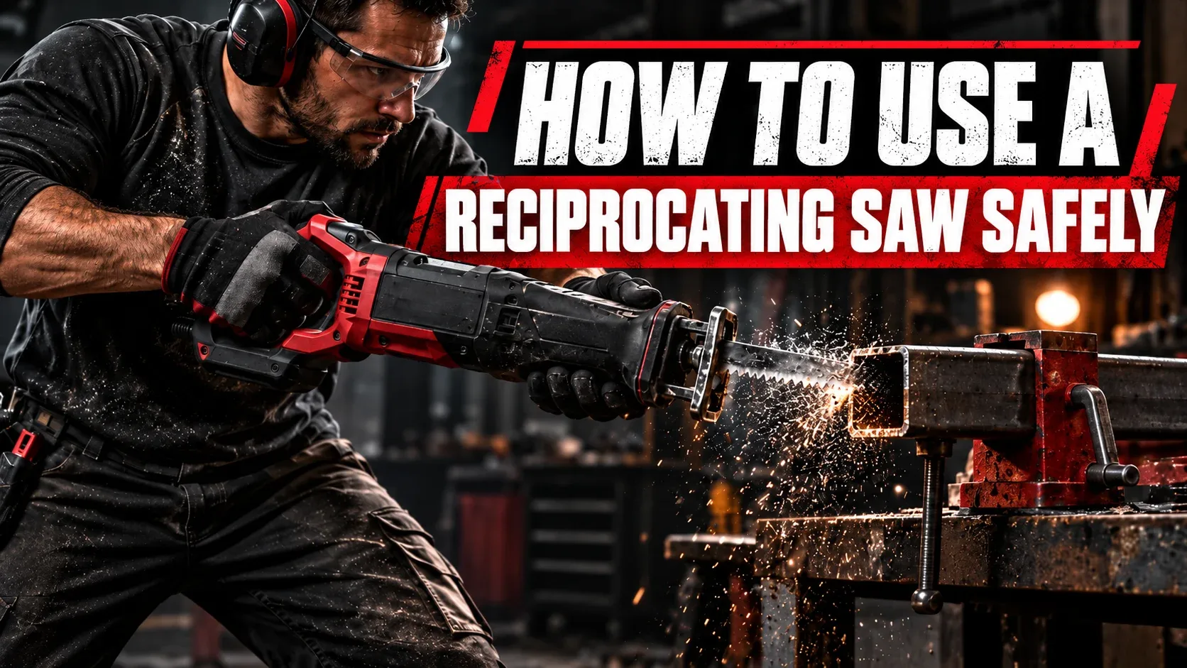 How to use a reciprocating saw safely with protective equipment