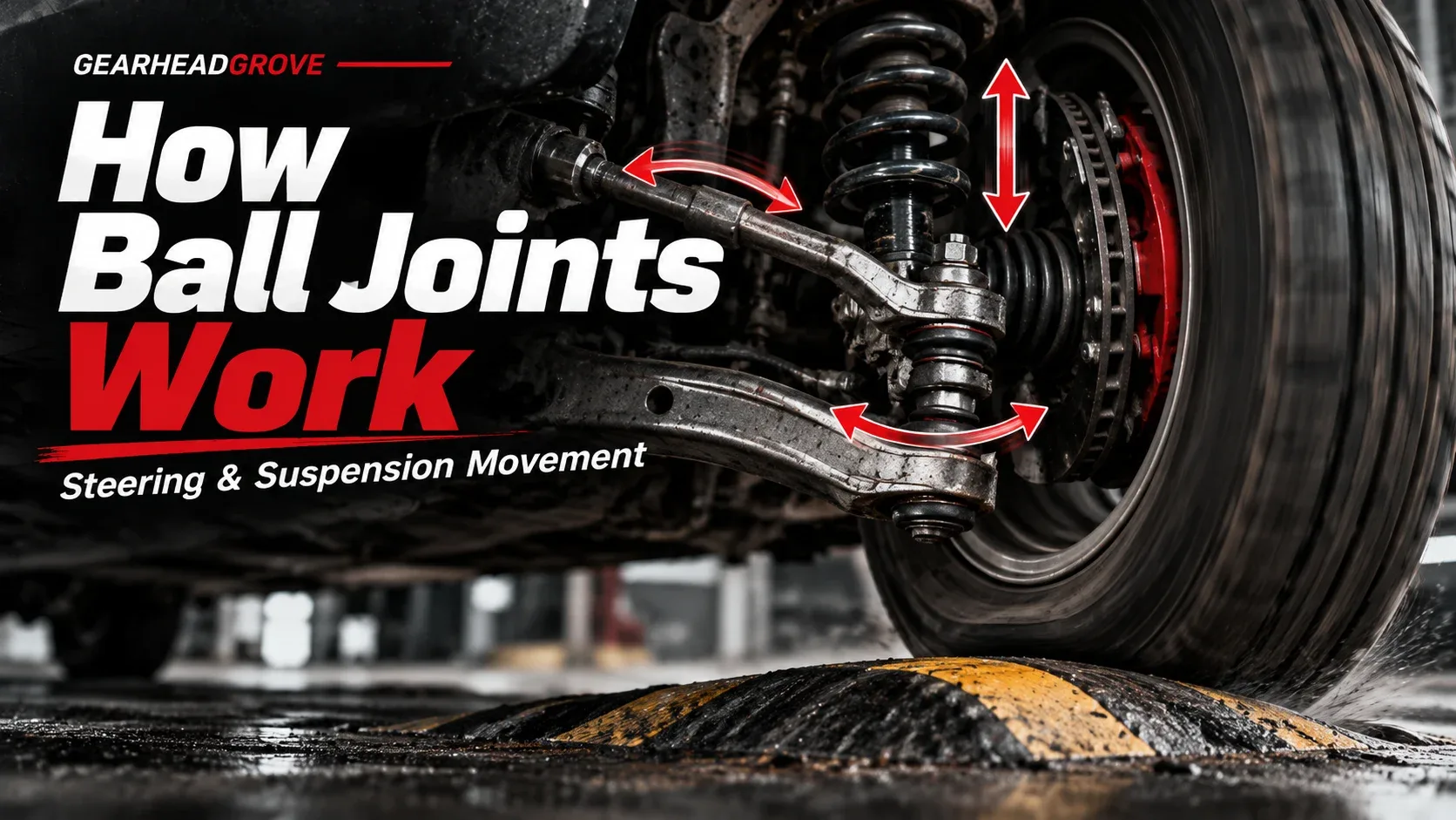 How ball joints work during steering and suspension movement over bumps