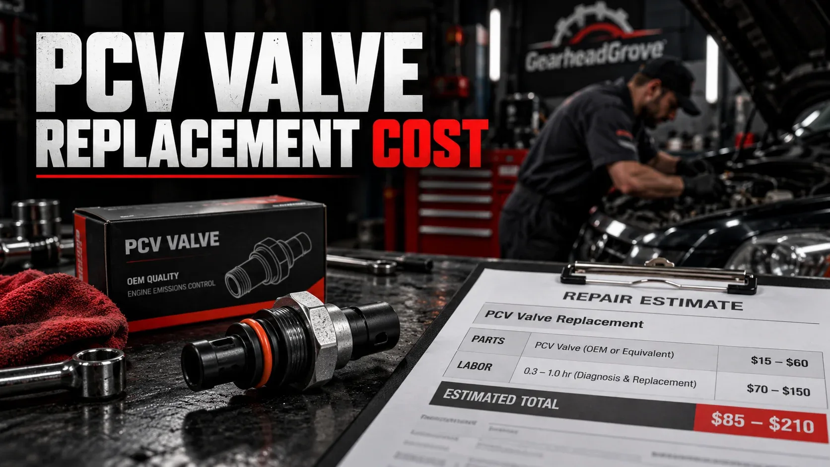 PCV valve replacement cost: replacement part and repair estimate