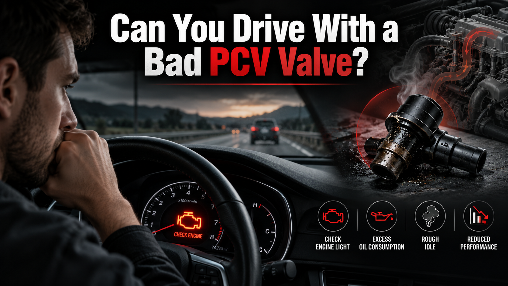 Can you drive with a bad PCV valve: warning lights and engine symptoms
