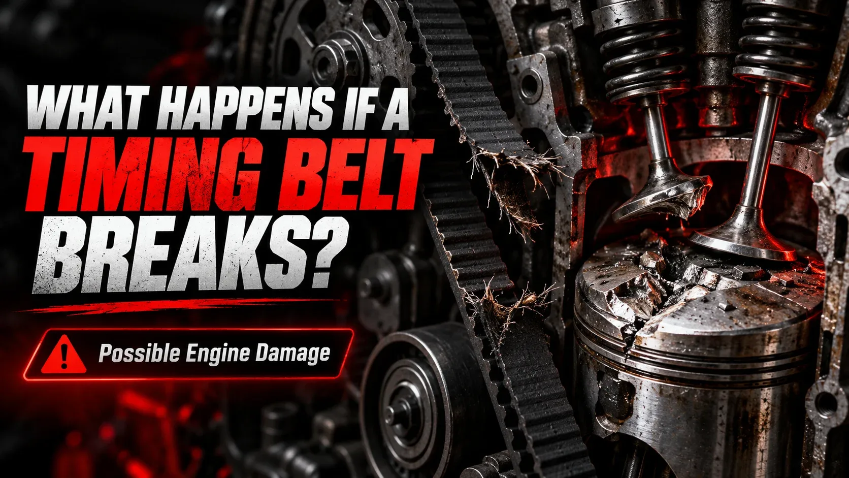 Broken timing belt and potential interference engine damage