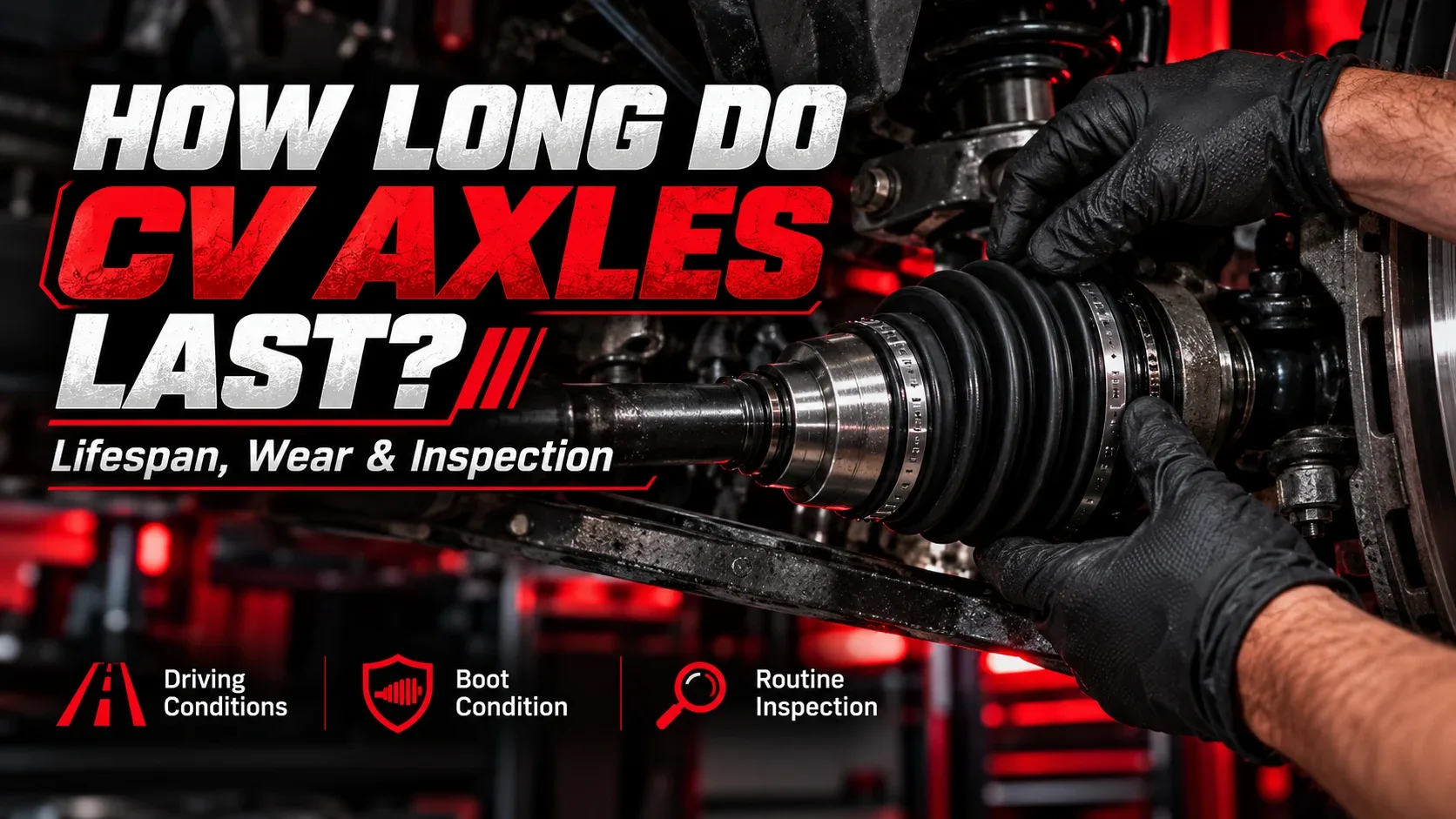 How long CV axles last and routine CV joint boot inspection
