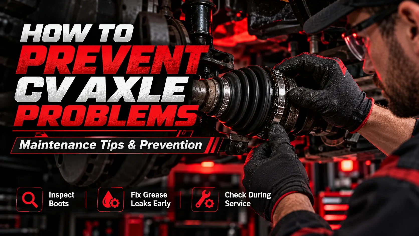 CV axle preventative maintenance and boot inspection tips