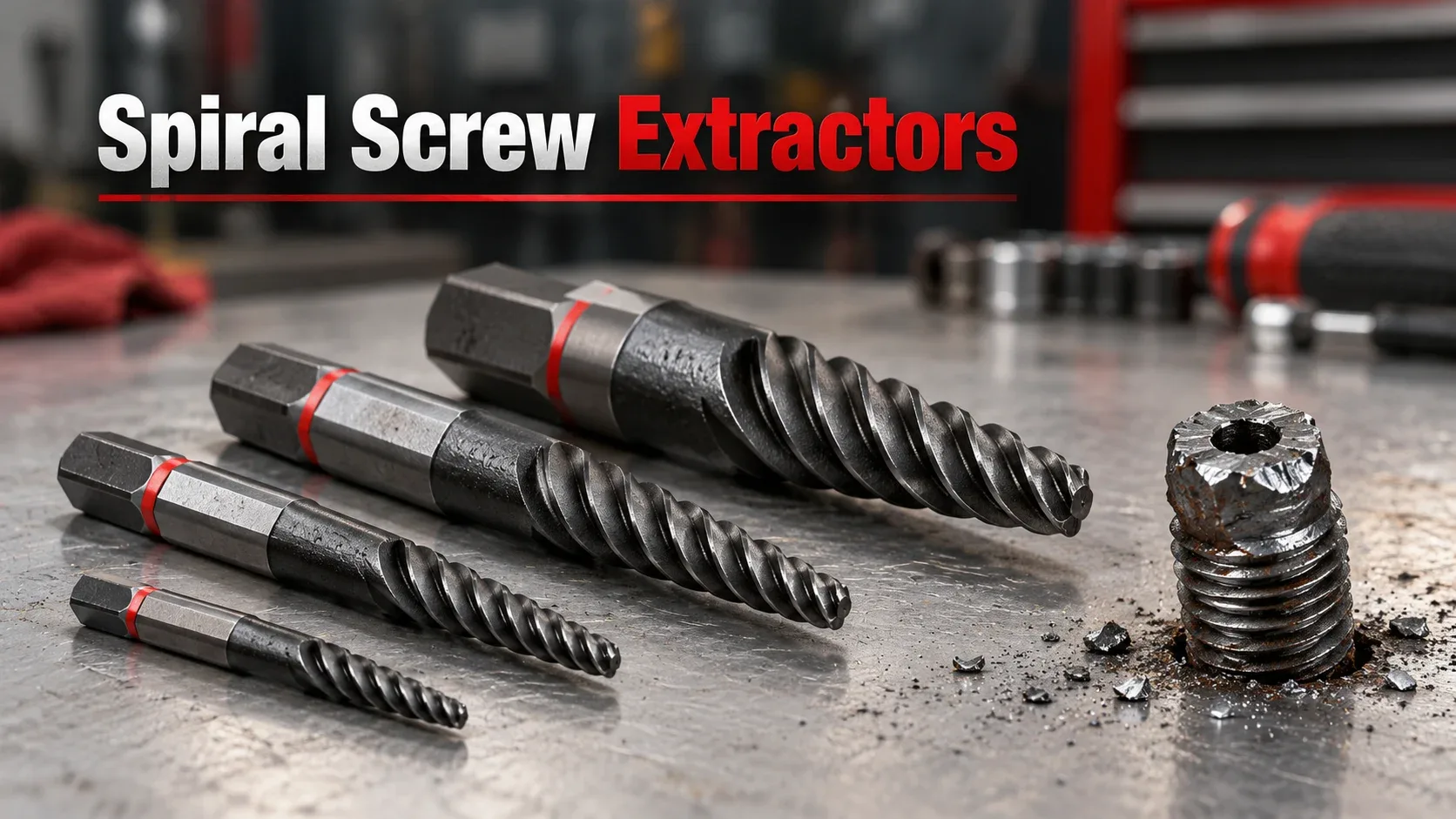 Spiral screw extractor tools