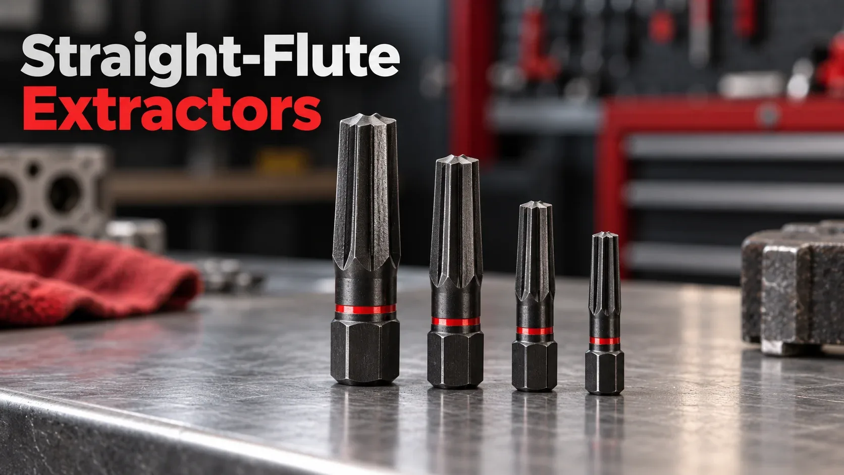 Straight flute bolt extractors