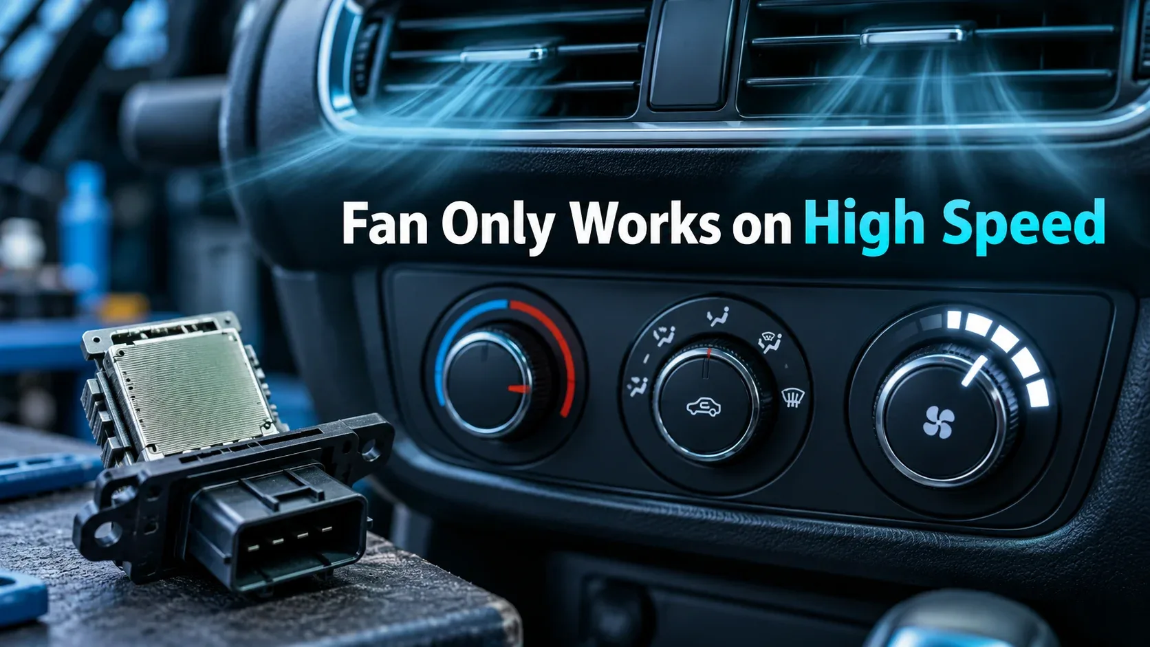 Car HVAC fan only works on high speed