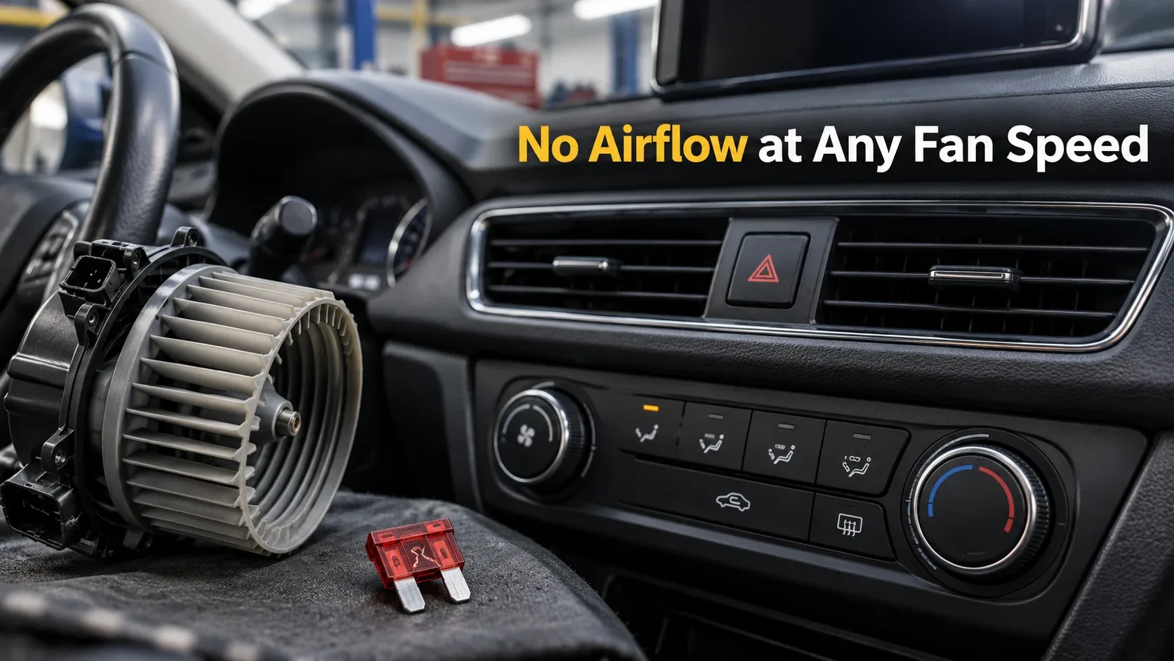 Diagnosing no airflow from car AC vents