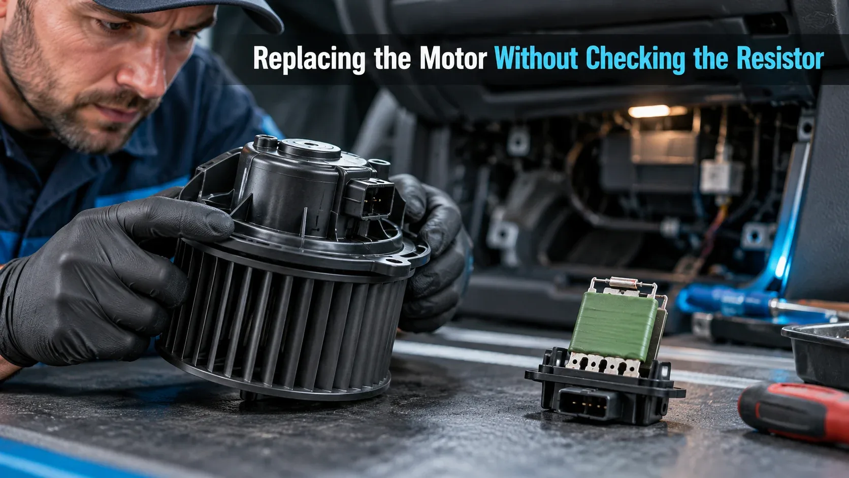 Blower motor and resistor comparison before deciding which part to replace