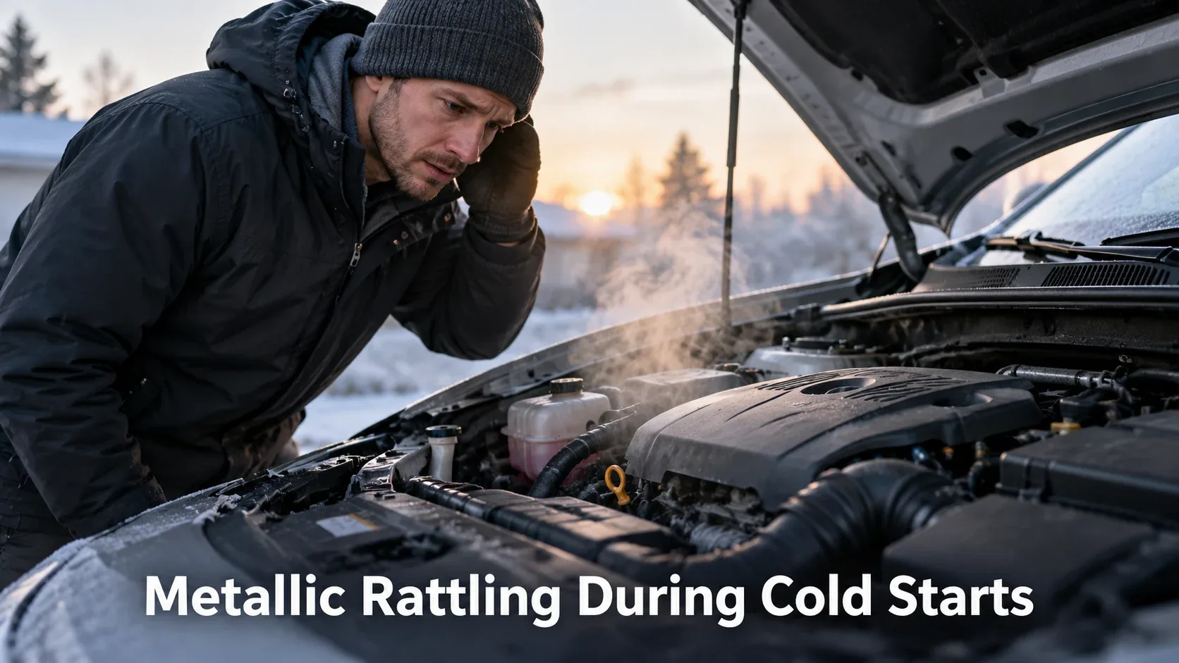 Metallic timing chain rattling during cold engine startup