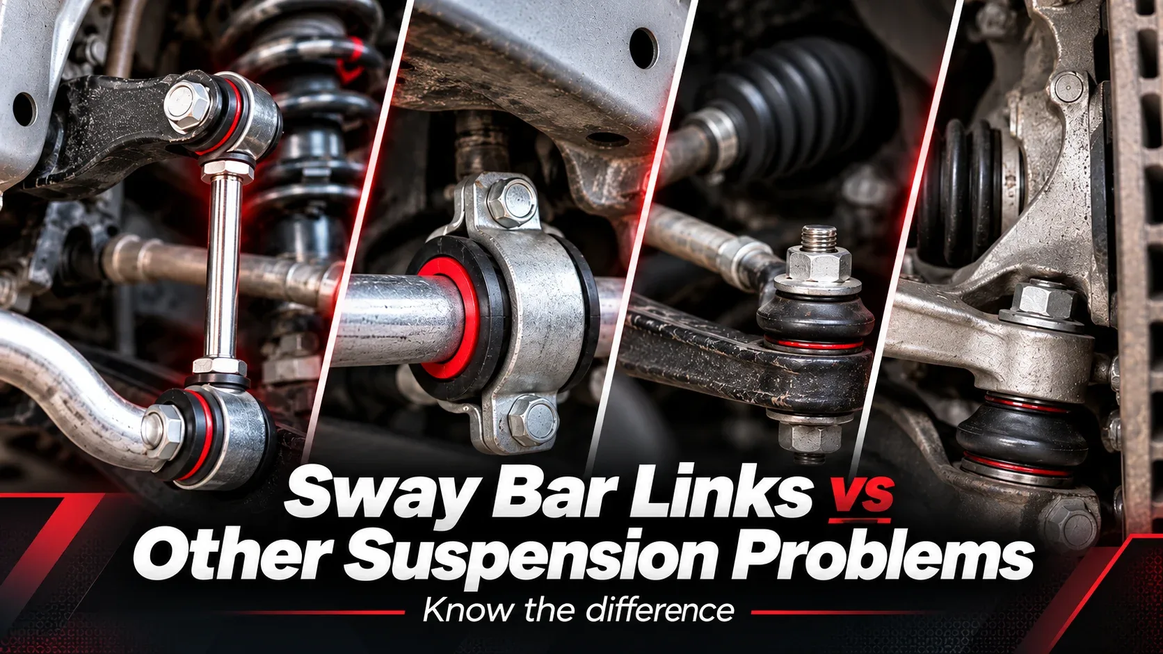 Sway bar links compared with other suspension components