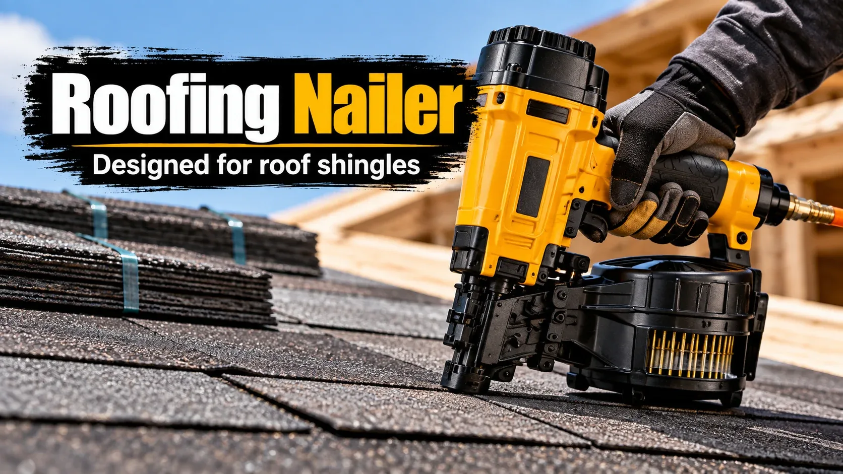 Roofing nailer designed for installing roof shingles
