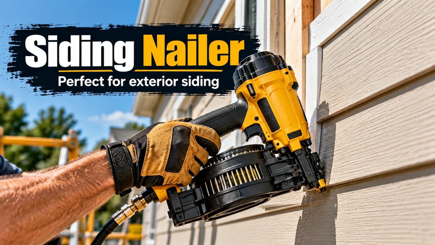 Siding nailer used for exterior siding installation