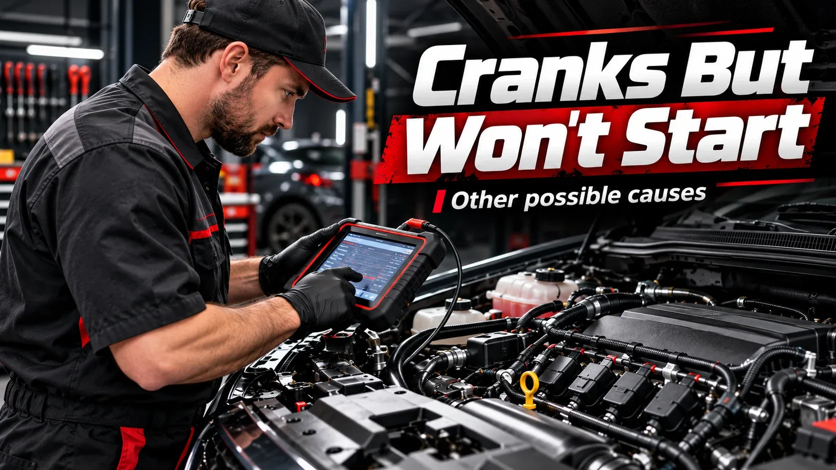 Mechanic investigating a crank-but-no-start problem