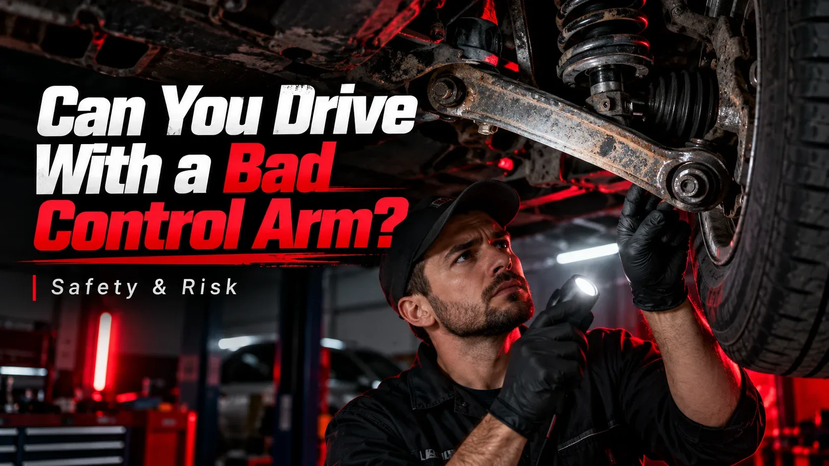 Driving safety risks associated with a bad control arm and suspension damage