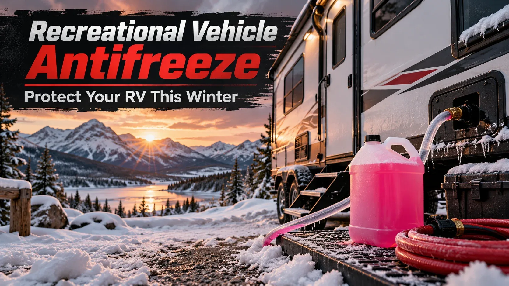 Recreational vehicle antifreeze winter protection for an RV