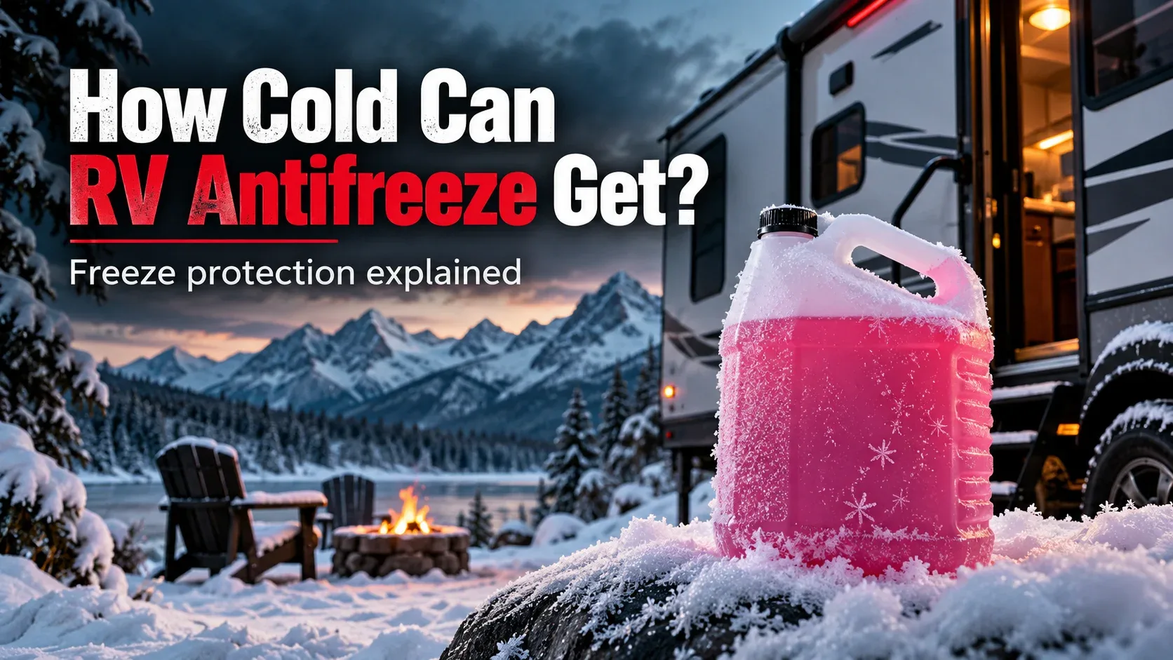 RV antifreeze protection during freezing winter conditions