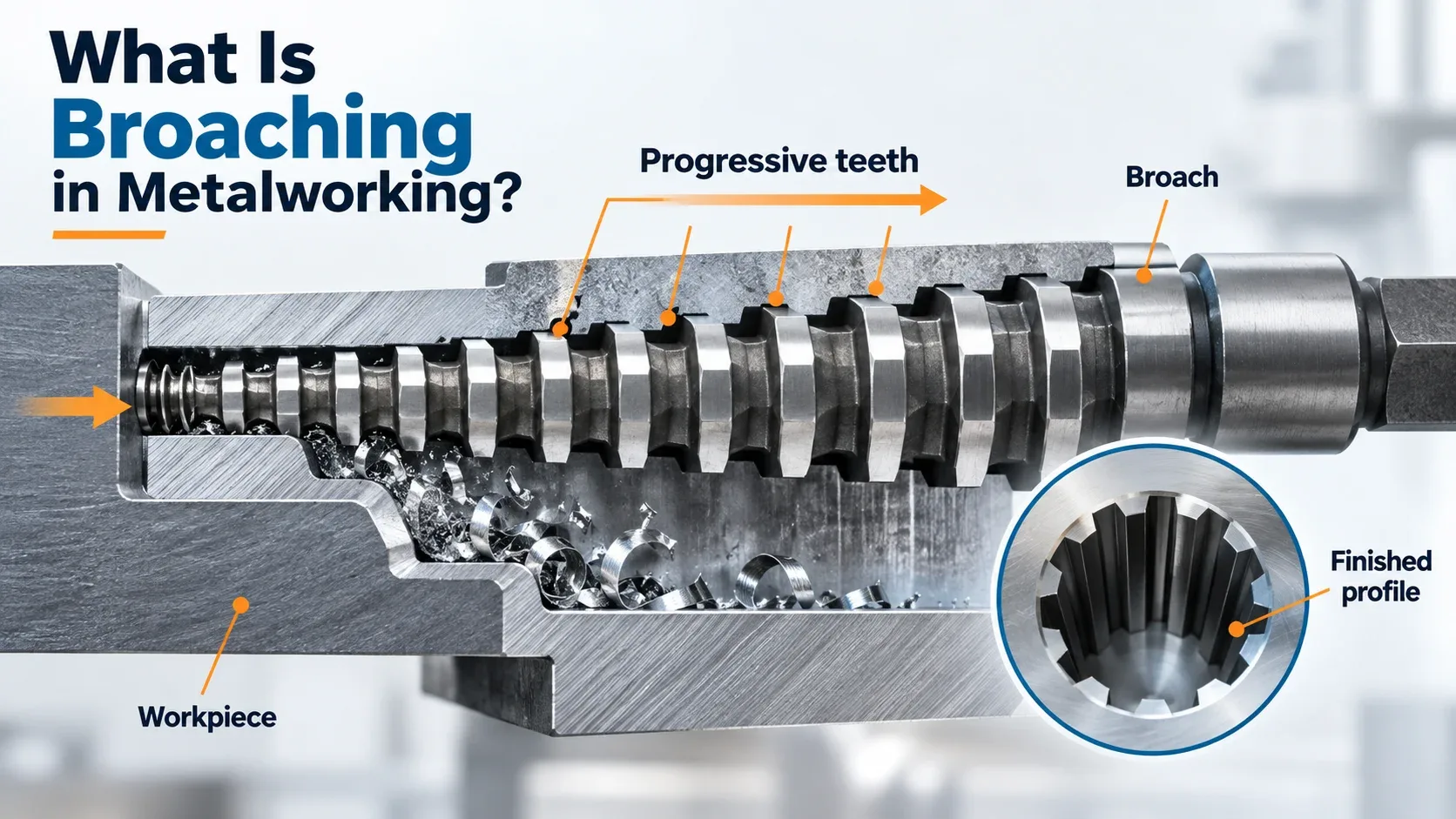 What is broaching in metalworking