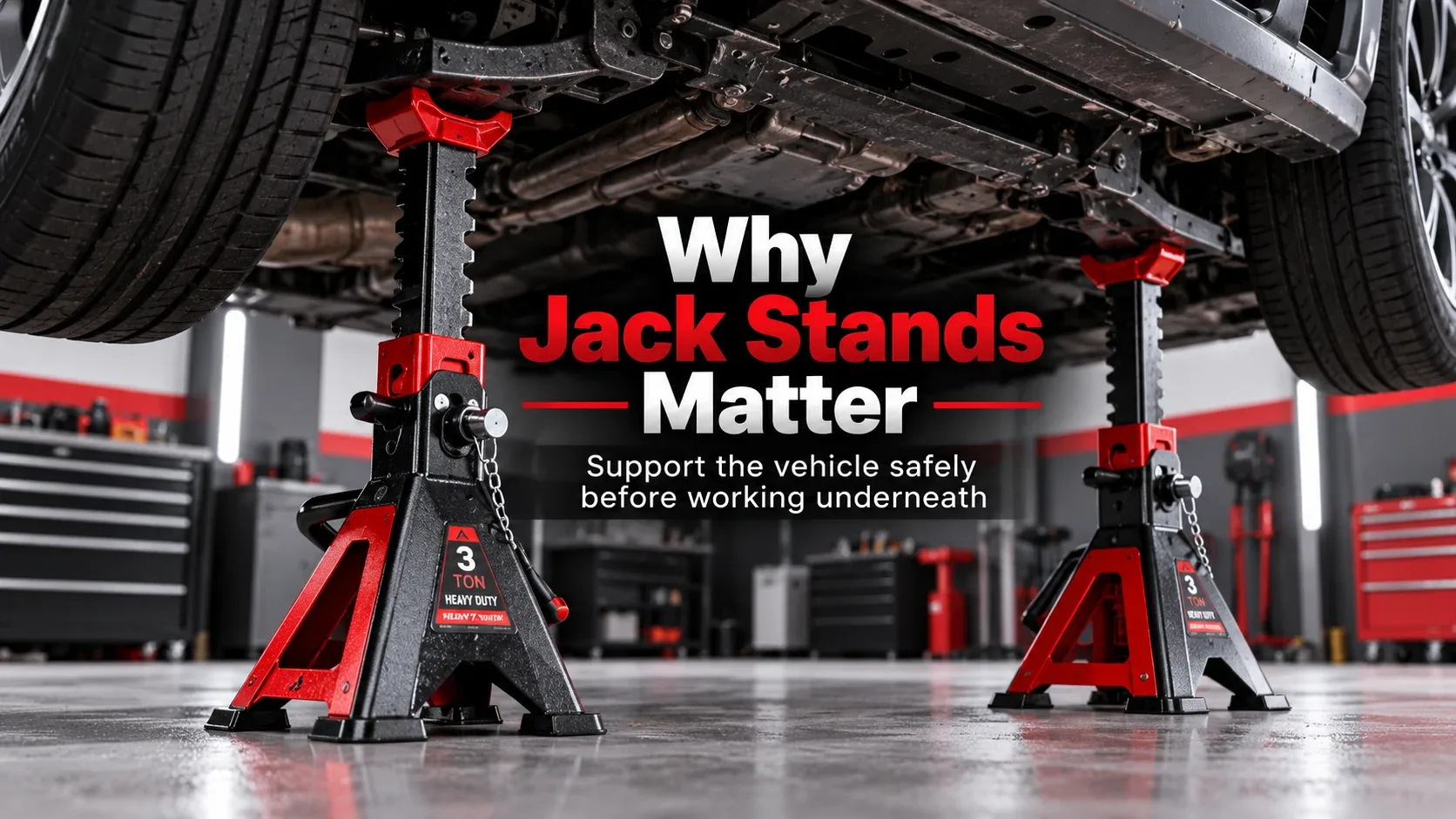 Why jack stands are important for safely supporting a raised vehicle