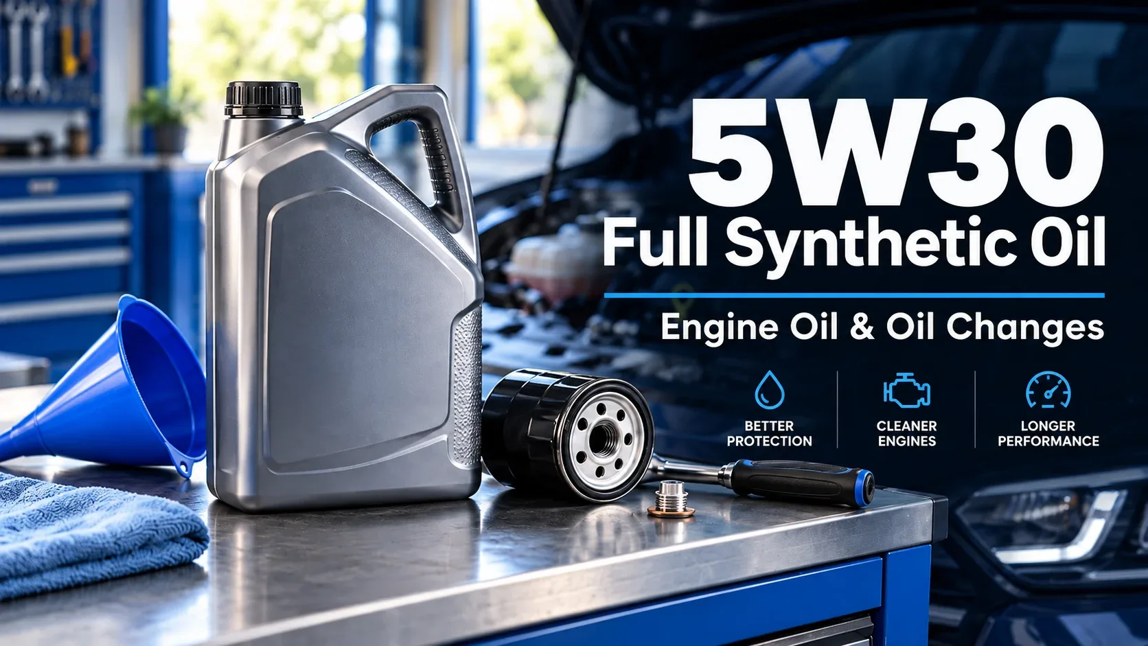 What is 5W30 full synthetic oil: motor oil and engine maintenance