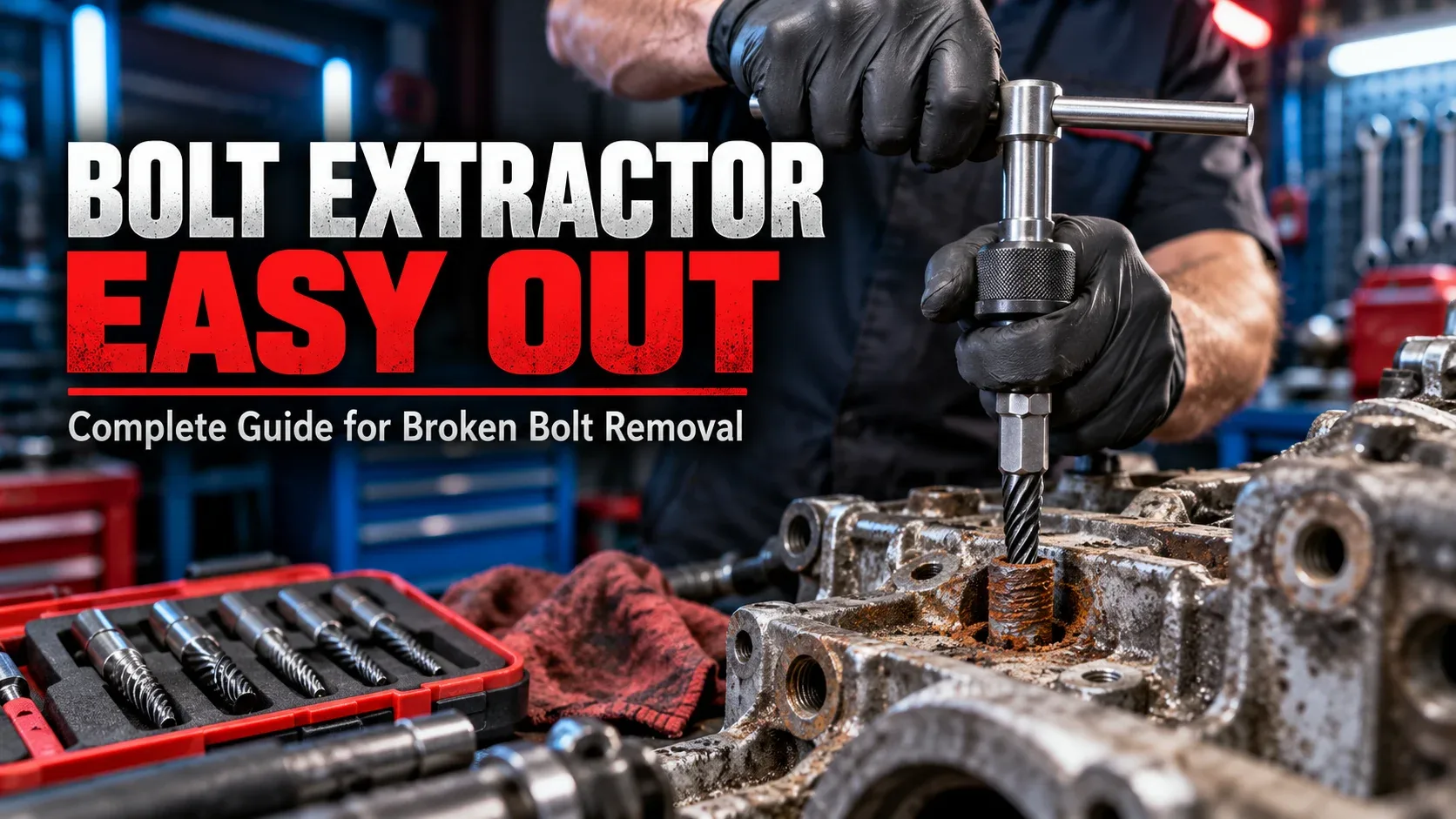 Bolt extractor Easy-Out guide for broken bolt removal