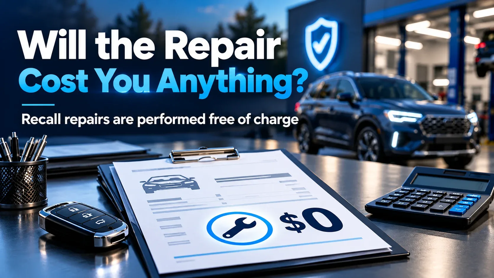 NHTSA recall replacement parts and labor available at no cost