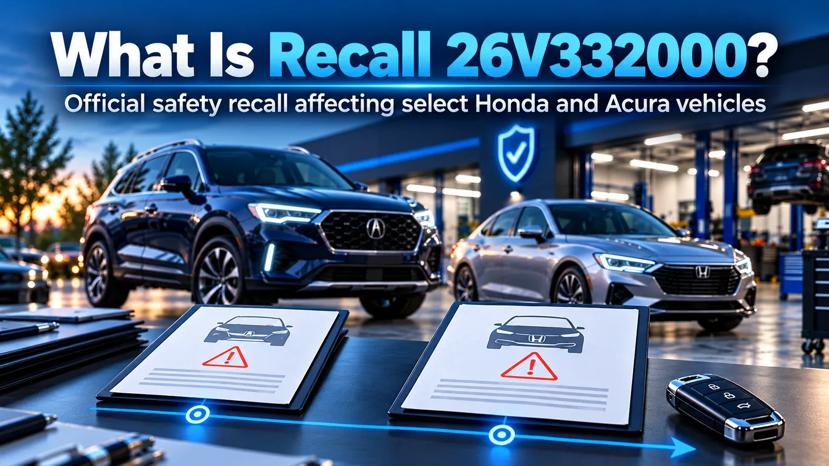 What is NHTSA recall 26V332000? Honda and Acura vehicle recall overview