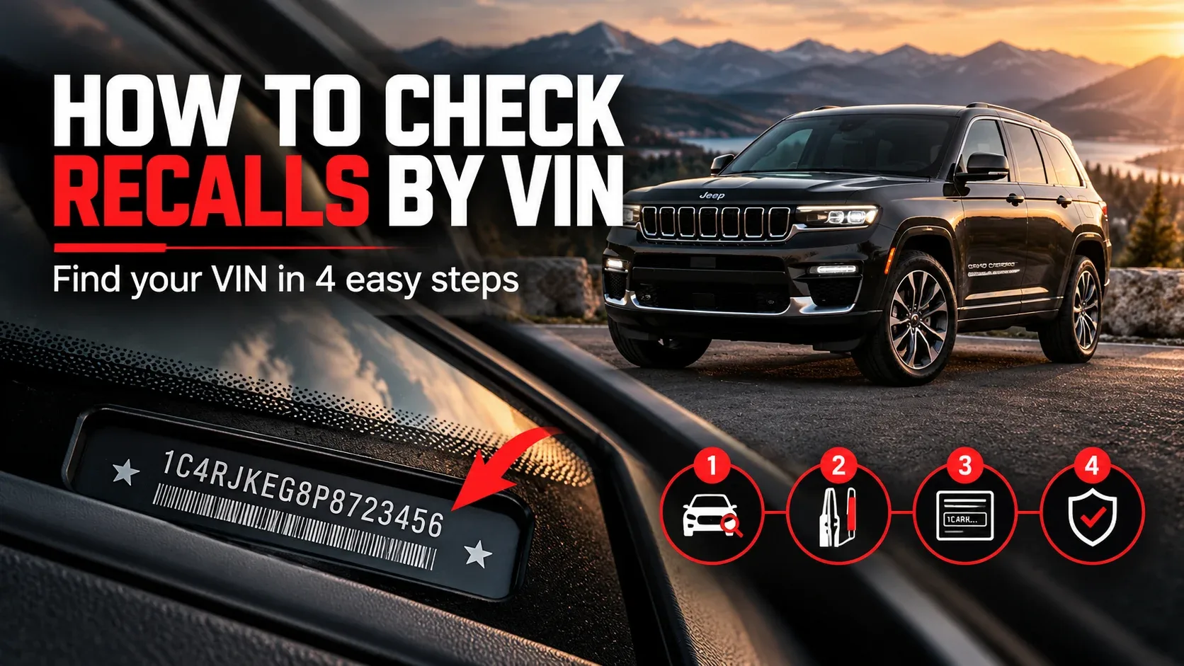 How to check Jeep Grand Cherokee recalls by VIN using a four-step process
