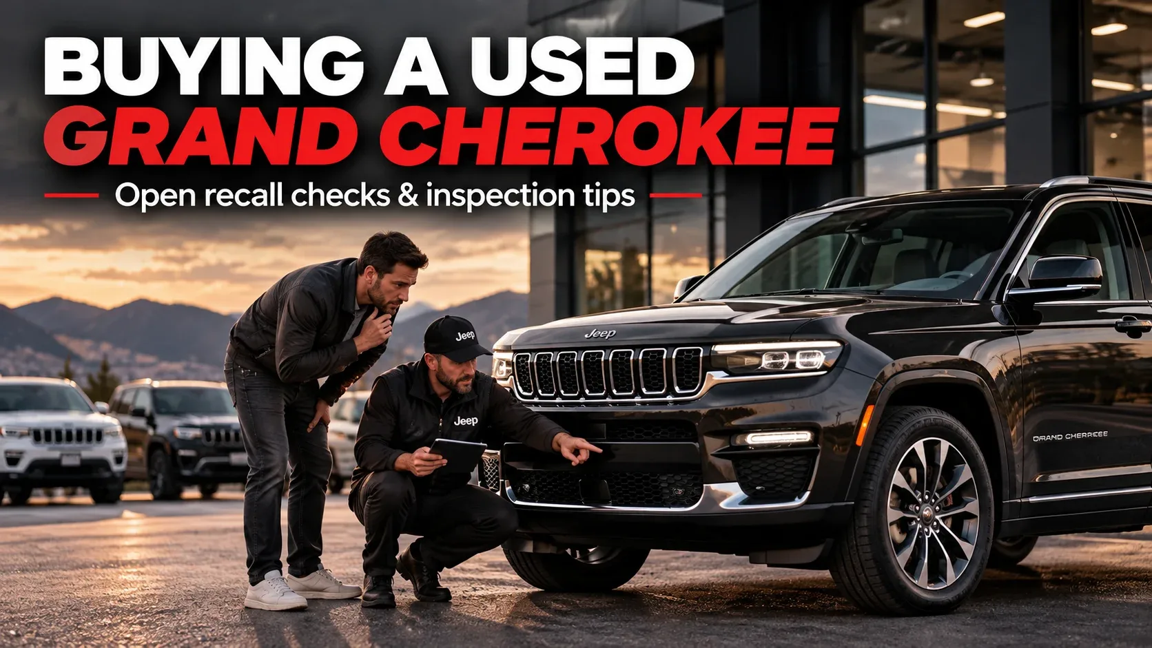 Buying a used Jeep Grand Cherokee with an inspection and open recall checklist